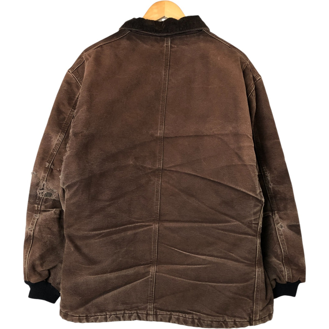 Carhartt Traditional Coat Duck Work Jacket Men's L size cotton brown type Vintage Second Hand