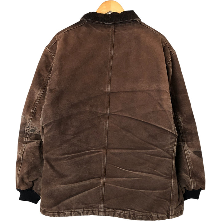 Carhartt Traditional Coat Duck Work Jacket Men's L size cotton brown type Vintage Second Hand