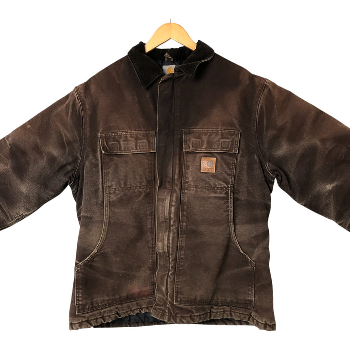 Carhartt Traditional Coat Duck Work Jacket Men's L size cotton brown type Vintage Second Hand