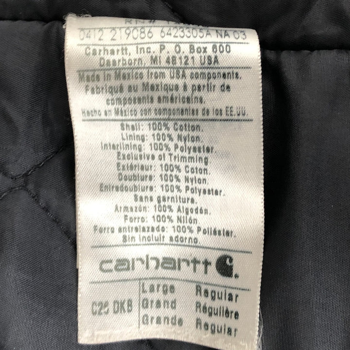 Carhartt Traditional Coat Duck Work Jacket Men's L size cotton brown type Vintage Second Hand