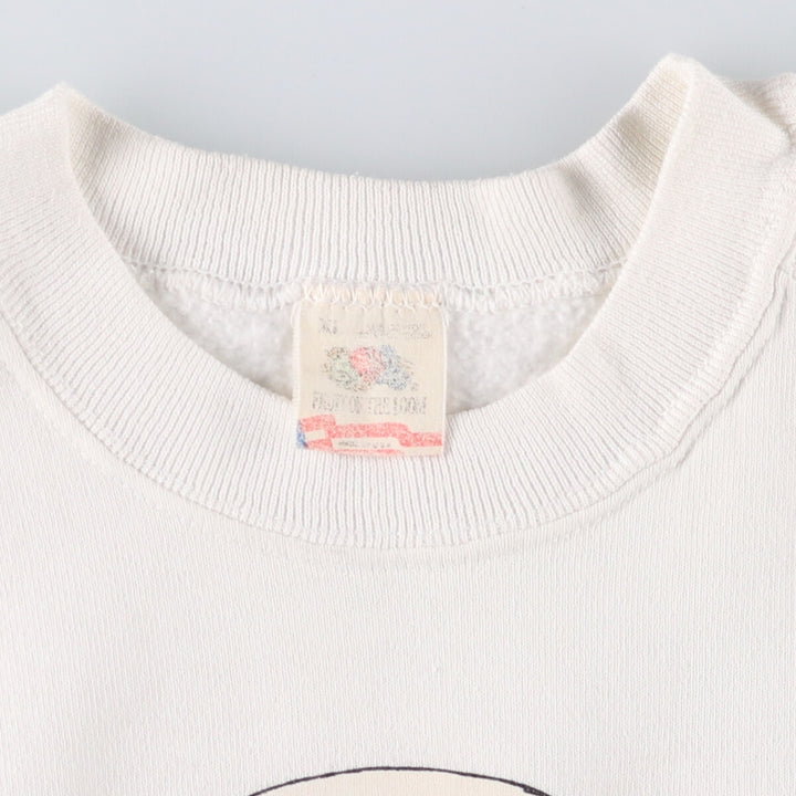 90'S Fruit of the Loom Desert Storm Eagle Pattern Print Sweatshirt, Made in USA, Men's XL cotton white type Vintage Second Hand