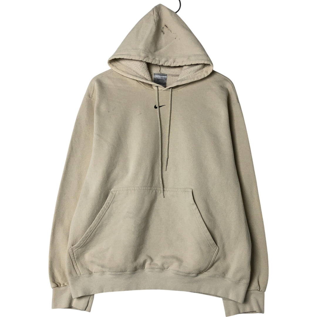 00'S Nike Sweat Pullover Hoodie Men's Size L cotton Beige type Vintage Second Hand