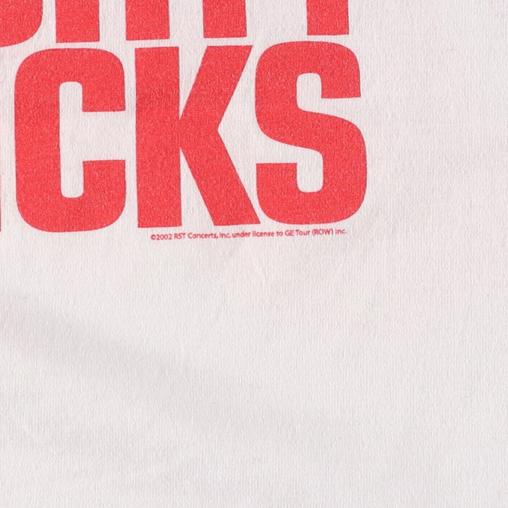 00'S AUGUSTA THE ROLLING STONES Band 3/4 Sleeve Raglan T-Shirt Men's M cotton white type Vintage Second Hand