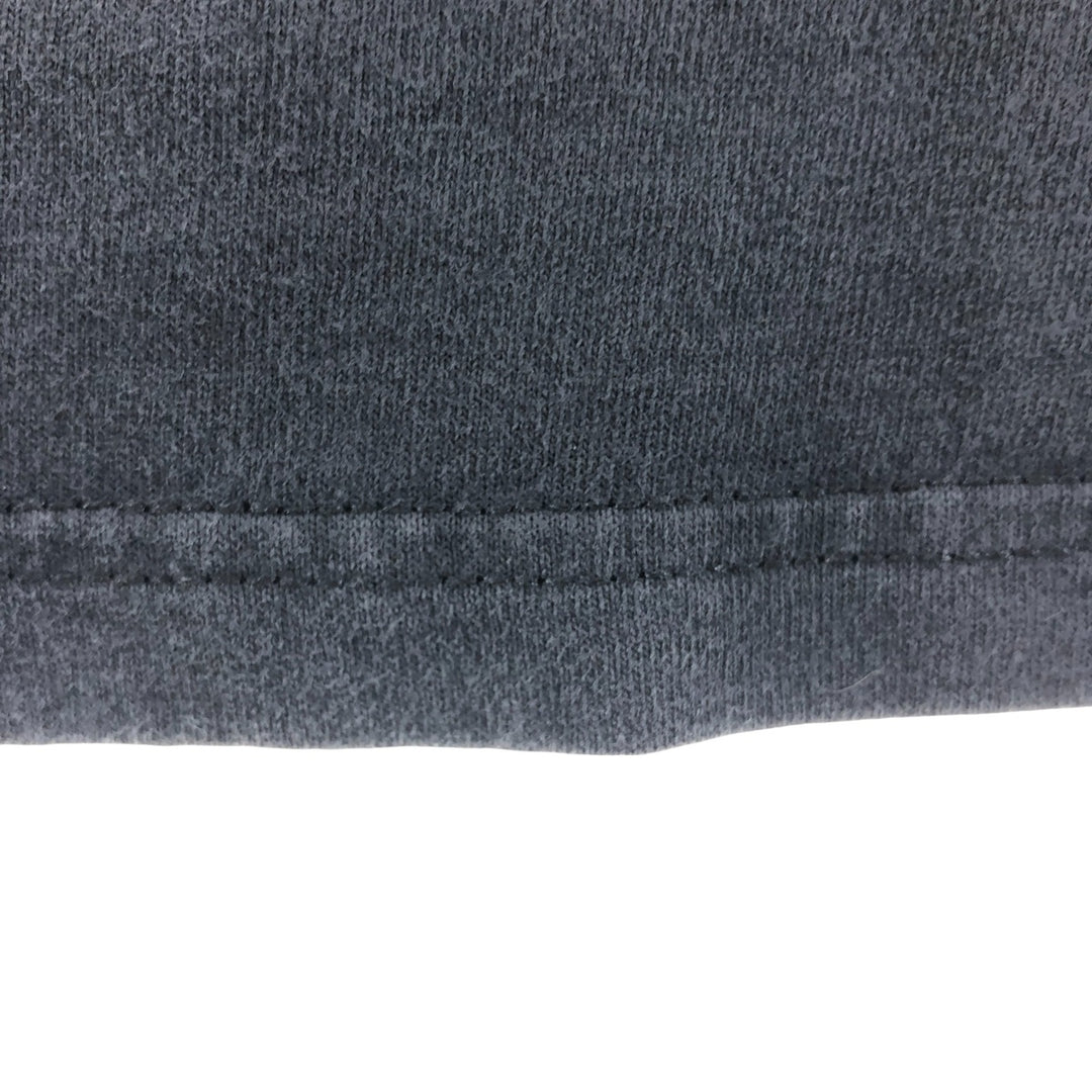 00'S Gildan Fire Pattern Skull Pattern Message Long T-shirt Long T Men's M size cotton black type Vintage Second Hand