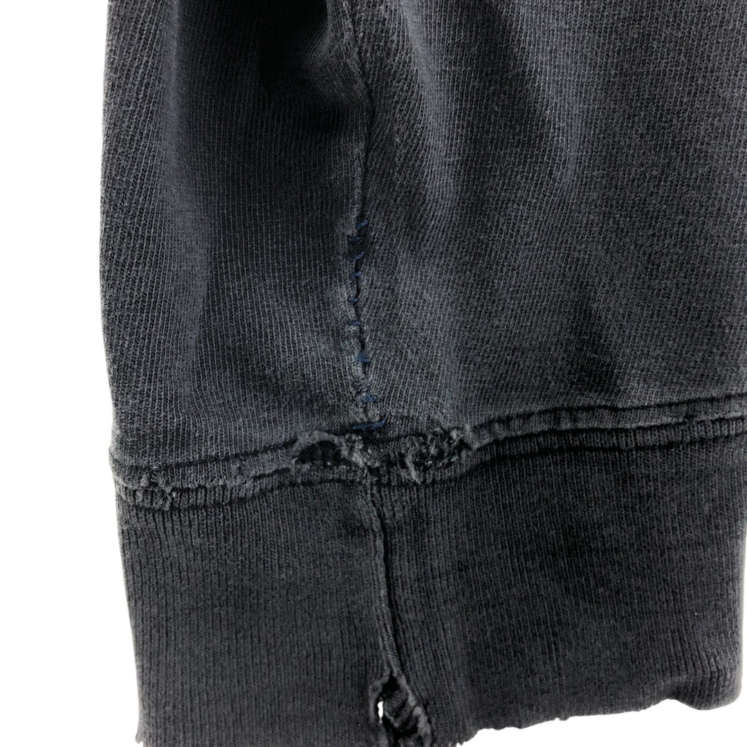 00'S Eagle Pattern Skull Pattern Long T-shirt Men's L size unclear black type Vintage Second Hand