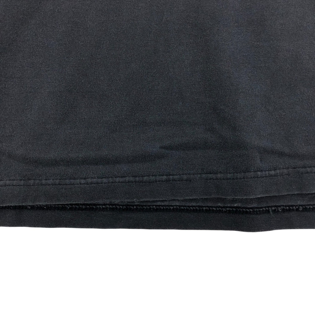 00'S Eagle Pattern Skull Pattern Long T-shirt Men's L size unclear black type Vintage Second Hand