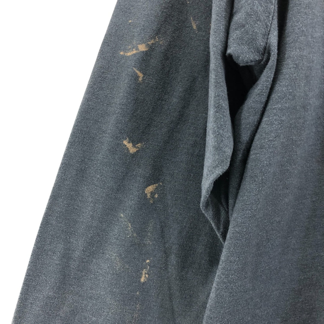 Harley-Davidson Skull Pattern Long T-shirt, Men's L size cotton gray type Vintage Second Hand