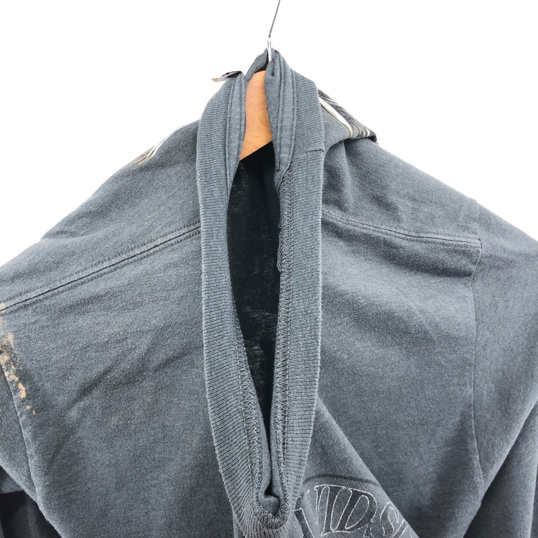 Harley-Davidson Skull Pattern Long T-shirt, Men's L size cotton gray type Vintage Second Hand