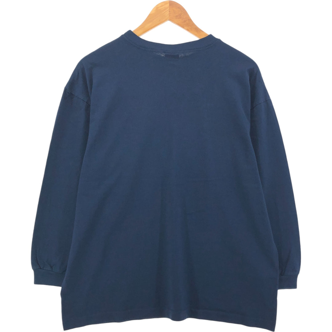 90'S Guess long-sleeved T-shirt, Made in USA, Men's Medium, Vintage cotton navy blue type Vintage Second Hand