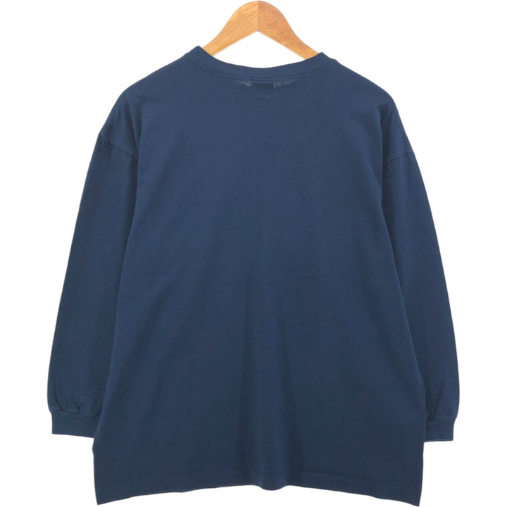 90'S Guess long-sleeved T-shirt, Made in USA, Men's Medium, Vintage cotton navy blue type Vintage Second Hand