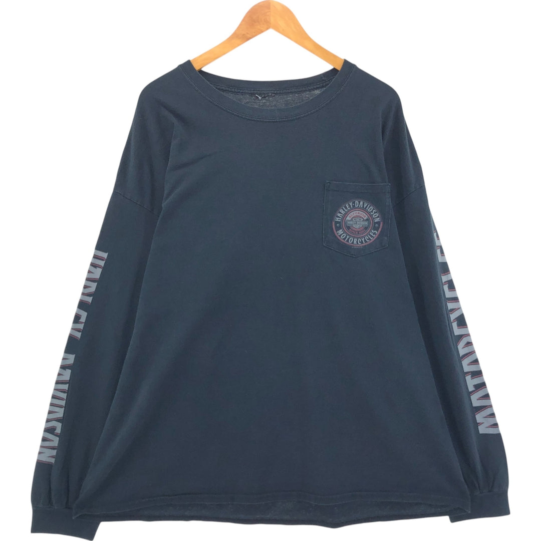 Big size Harley-Davidson long T-shirt, men's XXXL equivalent unclear black type Vintage Second Hand