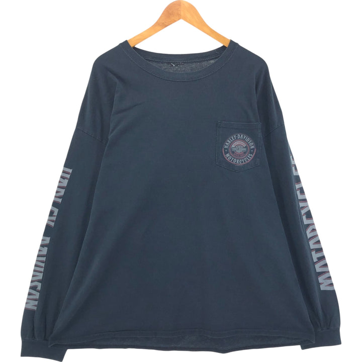 Big size Harley-Davidson long T-shirt, men's XXXL equivalent unclear black type Vintage Second Hand