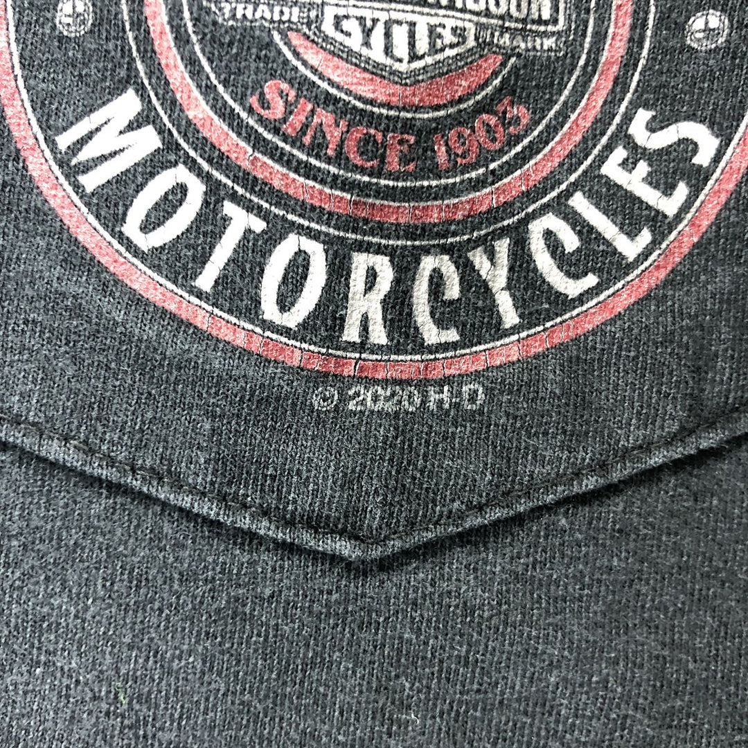 Big size Harley-Davidson long T-shirt, men's XXXL equivalent unclear black type Vintage Second Hand