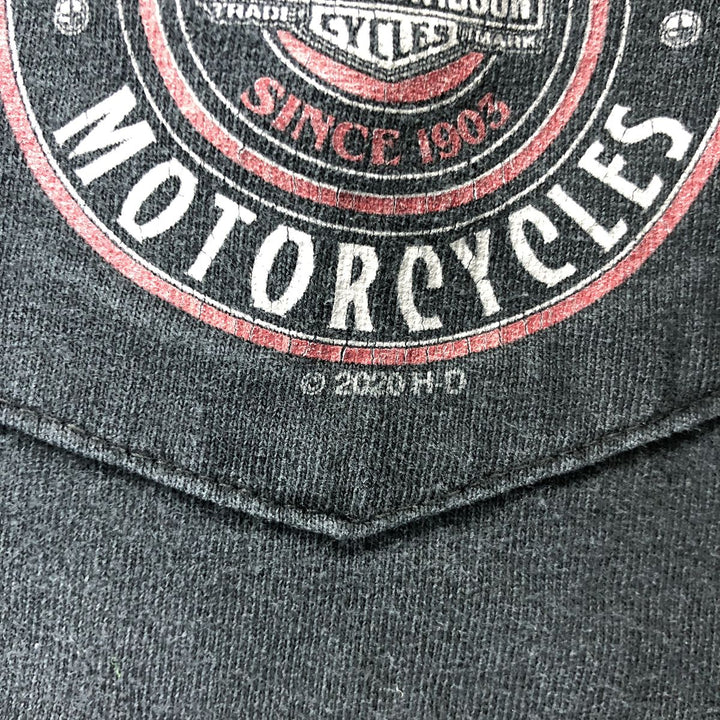 Big size Harley-Davidson long T-shirt, men's XXXL equivalent unclear black type Vintage Second Hand