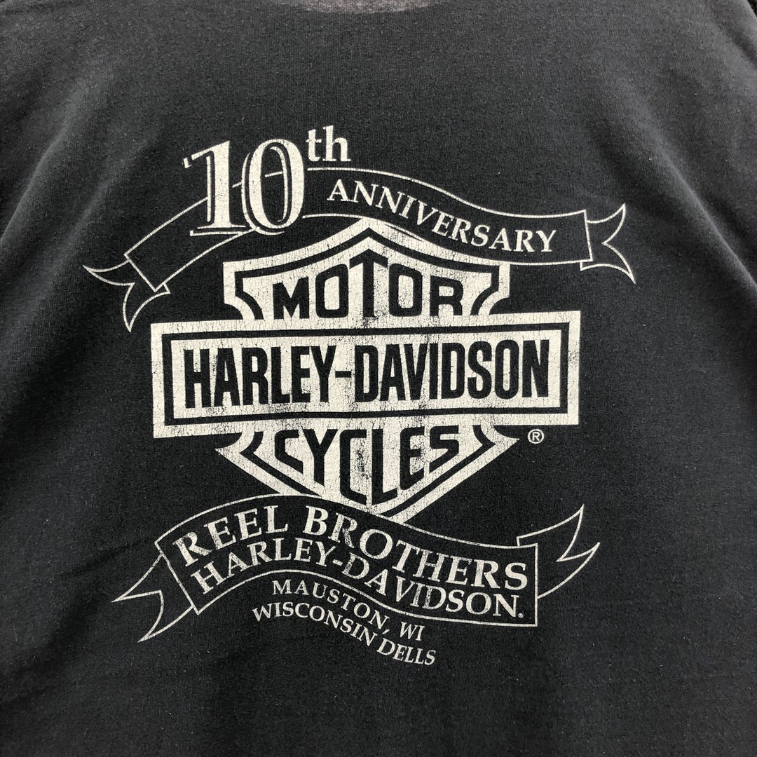 Big size Harley-Davidson long T-shirt, men's XXXL equivalent unclear black type Vintage Second Hand