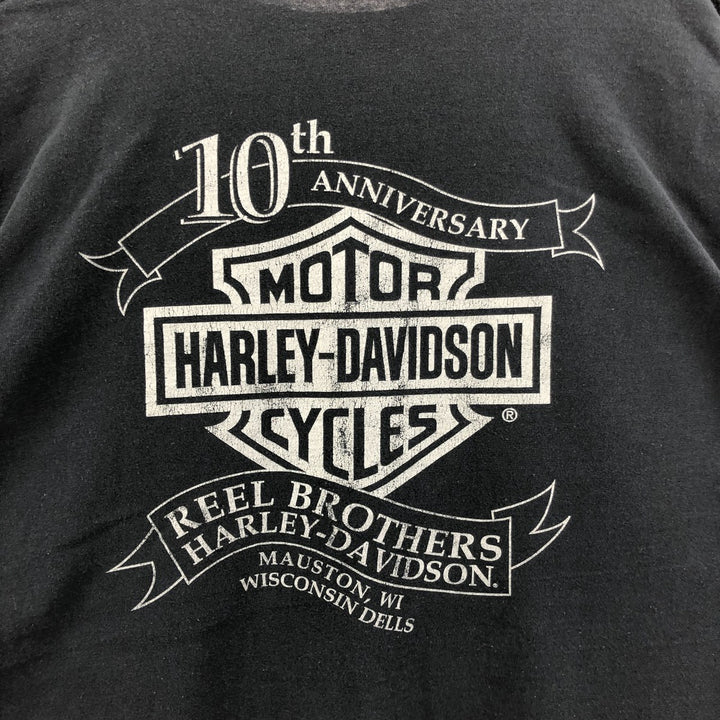 Big size Harley-Davidson long T-shirt, men's XXXL equivalent unclear black type Vintage Second Hand