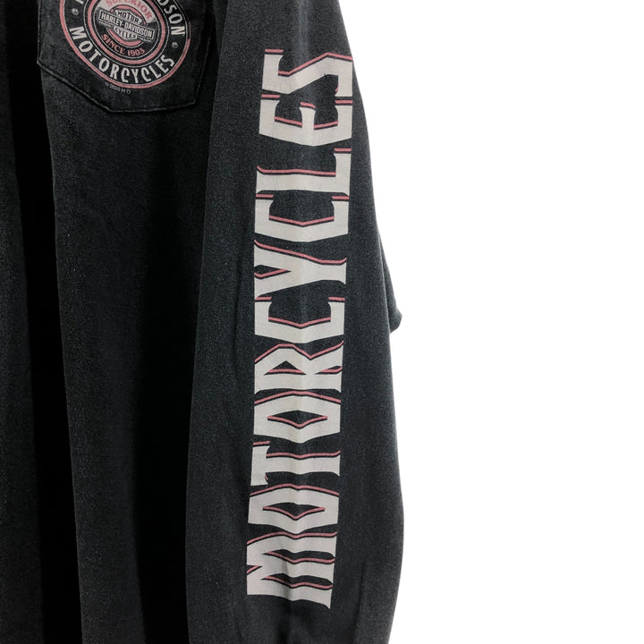 Big size Harley-Davidson long T-shirt, men's XXXL equivalent unclear black type Vintage Second Hand