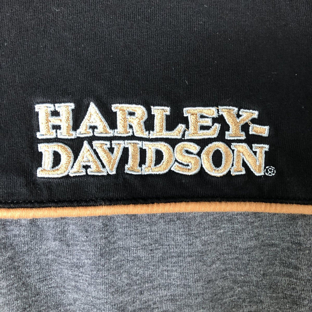Harley-Davidson Long Sleeve T-Shirt, Men's XL Size cotton black type Vintage Second Hand