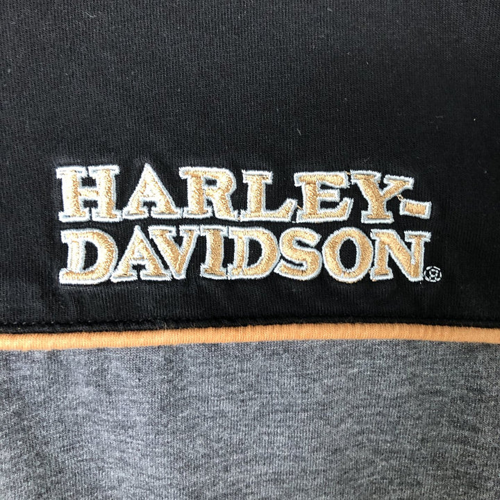 Harley-Davidson Long Sleeve T-Shirt, Men's XL Size cotton black type Vintage Second Hand