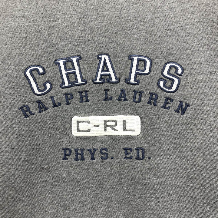 90'S Ralph Lauren CHAPS logo sweatshirt, men's size L, vintage cotton gray type Vintage Second Hand