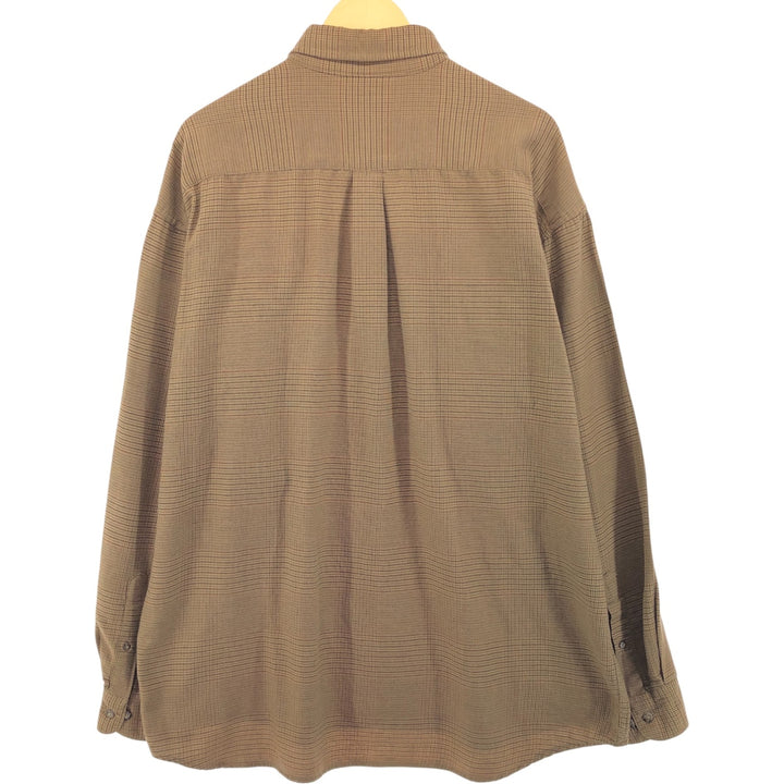 00'S Banana Republic Gun Club Check Long Sleeve Button-Down Check Shirt Men's XL cotton brown type Vintage Second Hand