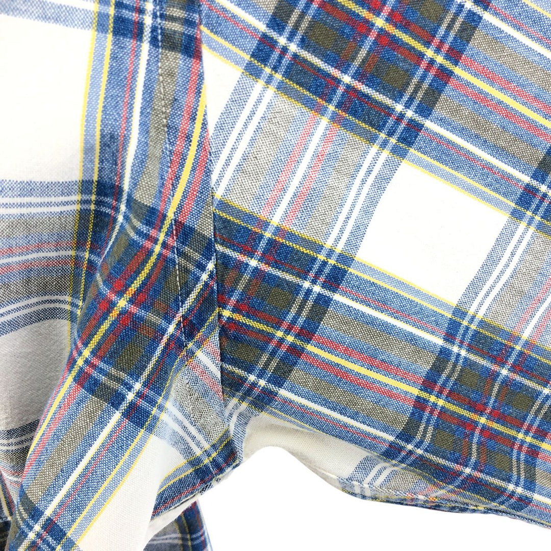 80'S LLBean Long Sleeve Check Shirt Made in USA Men's Size L Vintage cotton multicolor Vintage Second Hand