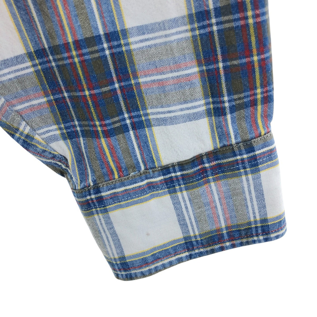 80'S LLBean Long Sleeve Check Shirt Made in USA Men's Size L Vintage cotton multicolor Vintage Second Hand