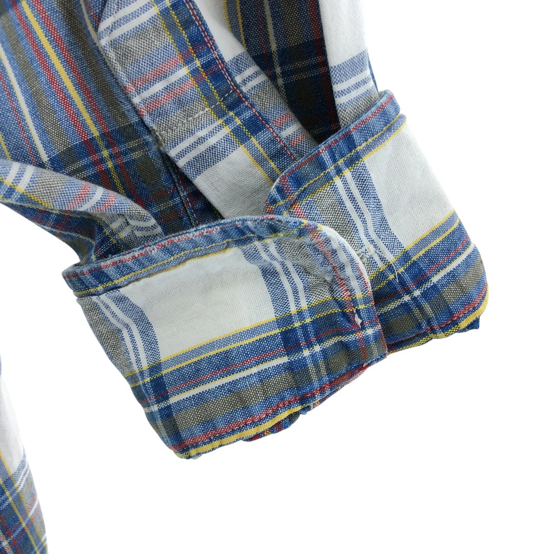 80'S LLBean Long Sleeve Check Shirt Made in USA Men's Size L Vintage cotton multicolor Vintage Second Hand