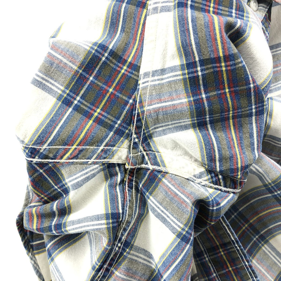 80'S LLBean Long Sleeve Check Shirt Made in USA Men's Size L Vintage cotton multicolor Vintage Second Hand