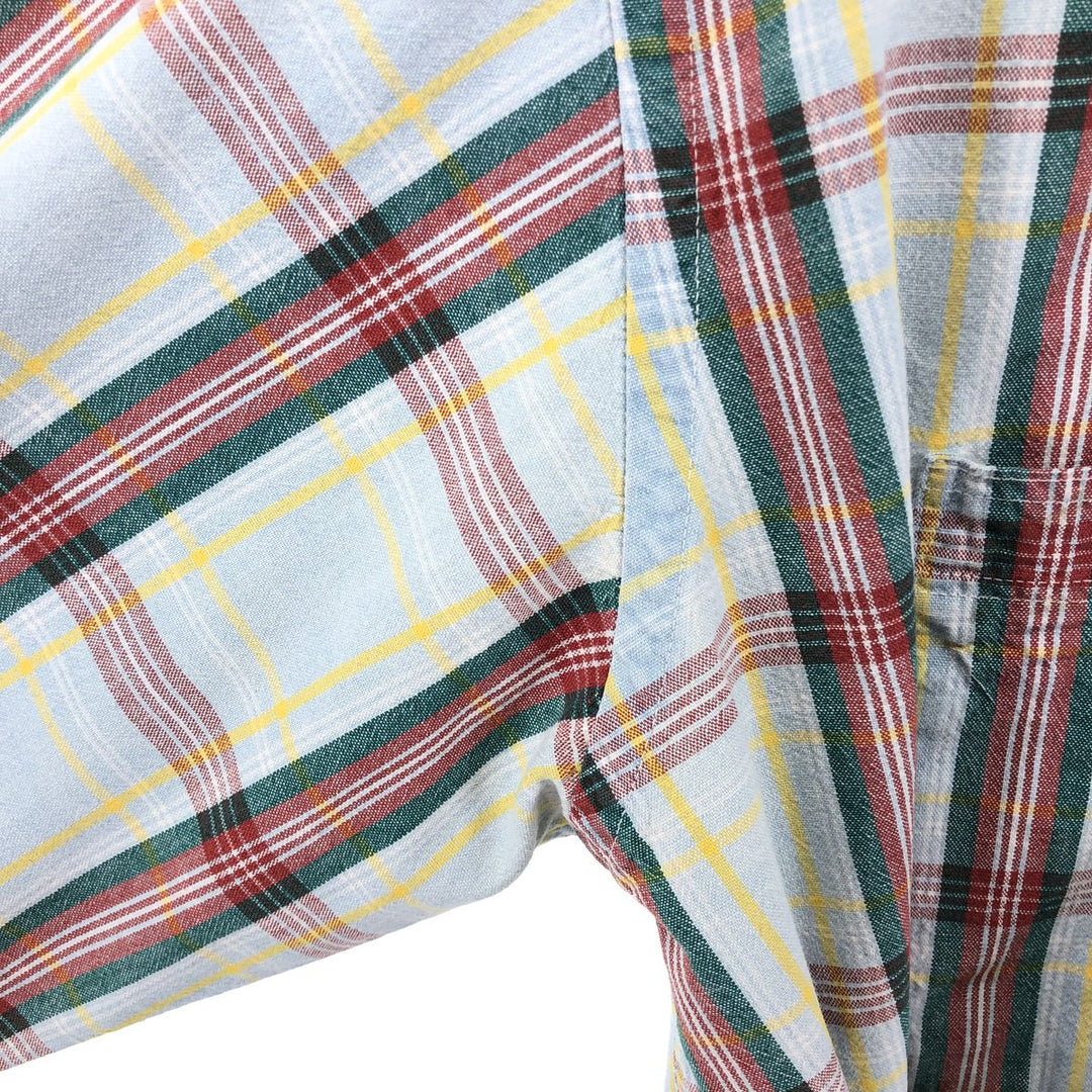 80'S LLBean Long Sleeve Check Shirt Made in USA Men's XL Vintage cotton multicolor Vintage Second Hand