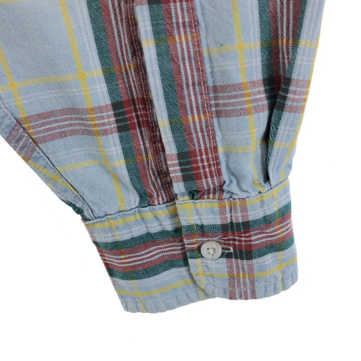 80'S LLBean Long Sleeve Check Shirt Made in USA Men's XL Vintage cotton multicolor Vintage Second Hand