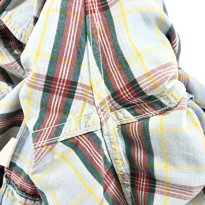 80'S LLBean Long Sleeve Check Shirt Made in USA Men's XL Vintage cotton multicolor Vintage Second Hand