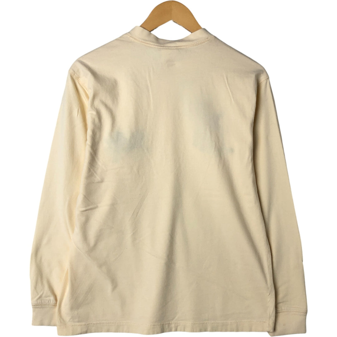 90'S DISNEY CATALOG BAMBI Henley neck character embroidered long T-shirt long T women's size S vintage cotton yellow type Vintage Second Hand