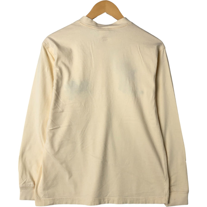 90'S DISNEY CATALOG BAMBI Henley neck character embroidered long T-shirt long T women's size S vintage cotton yellow type Vintage Second Hand