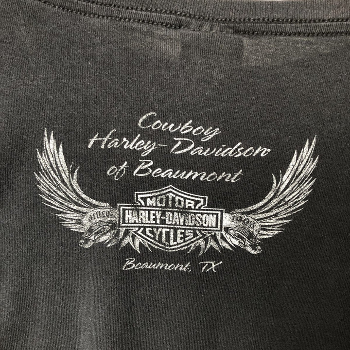 Harley-Davidson Long Sleeve T-Shirt for Women (Size M) cotton black type Vintage Second Hand