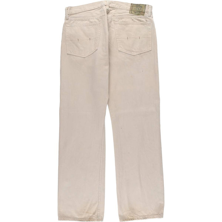 Ralph Lauren POLO RALPH LAUREN straight denim pants for men, W36 equivalent cotton Beige type Vintage Second Hand