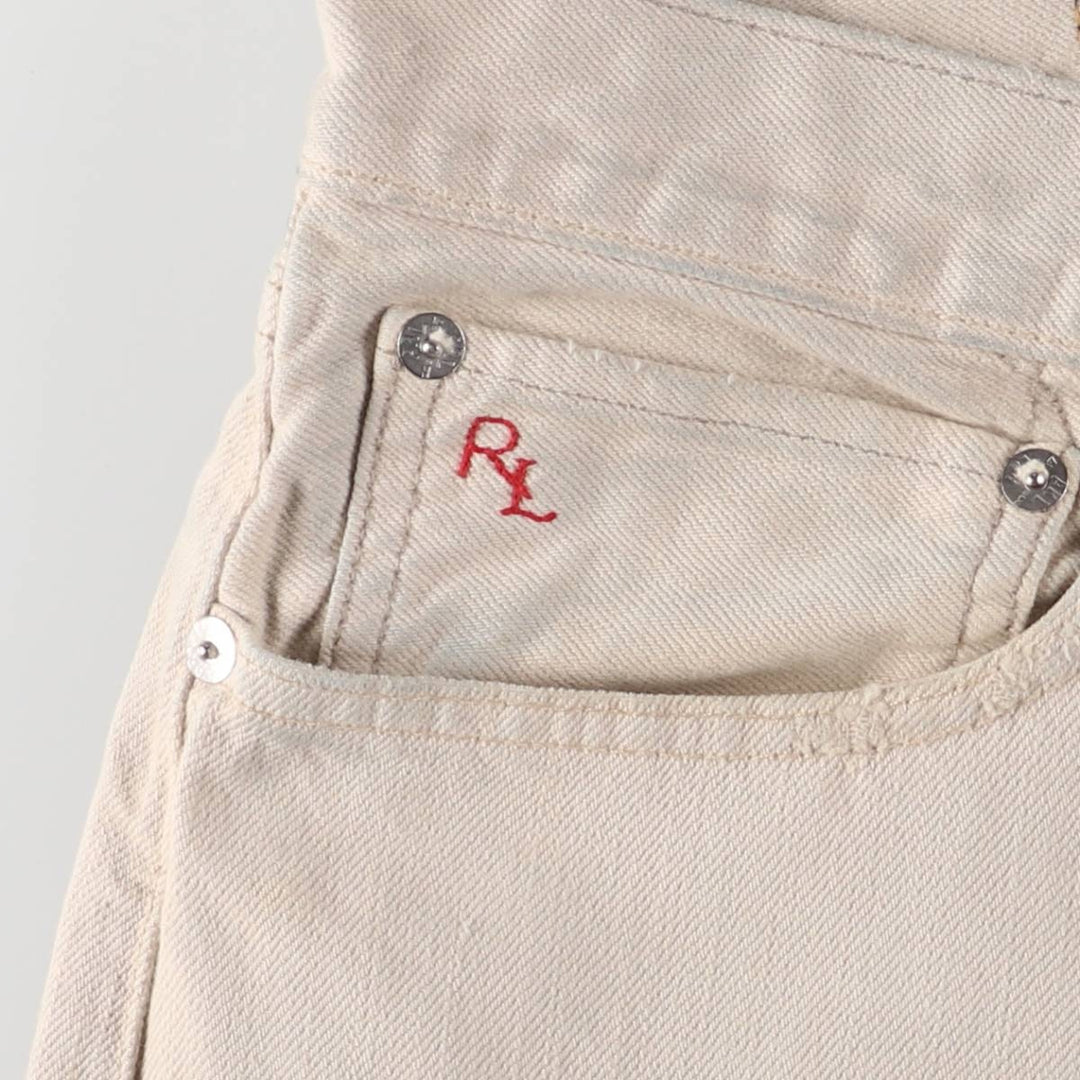 Ralph Lauren POLO RALPH LAUREN straight denim pants for men, W36 equivalent cotton Beige type Vintage Second Hand