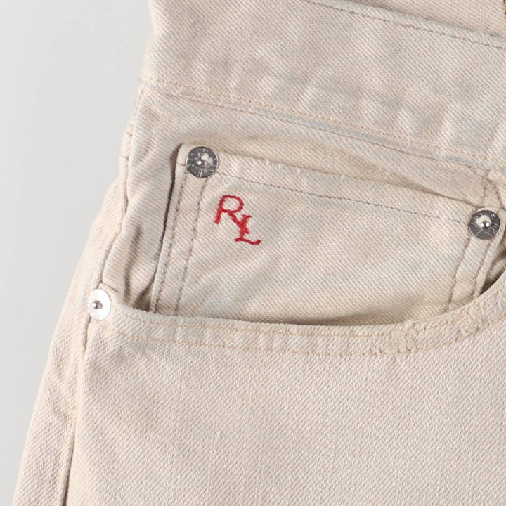 Ralph Lauren POLO RALPH LAUREN straight denim pants for men, W36 equivalent cotton Beige type Vintage Second Hand