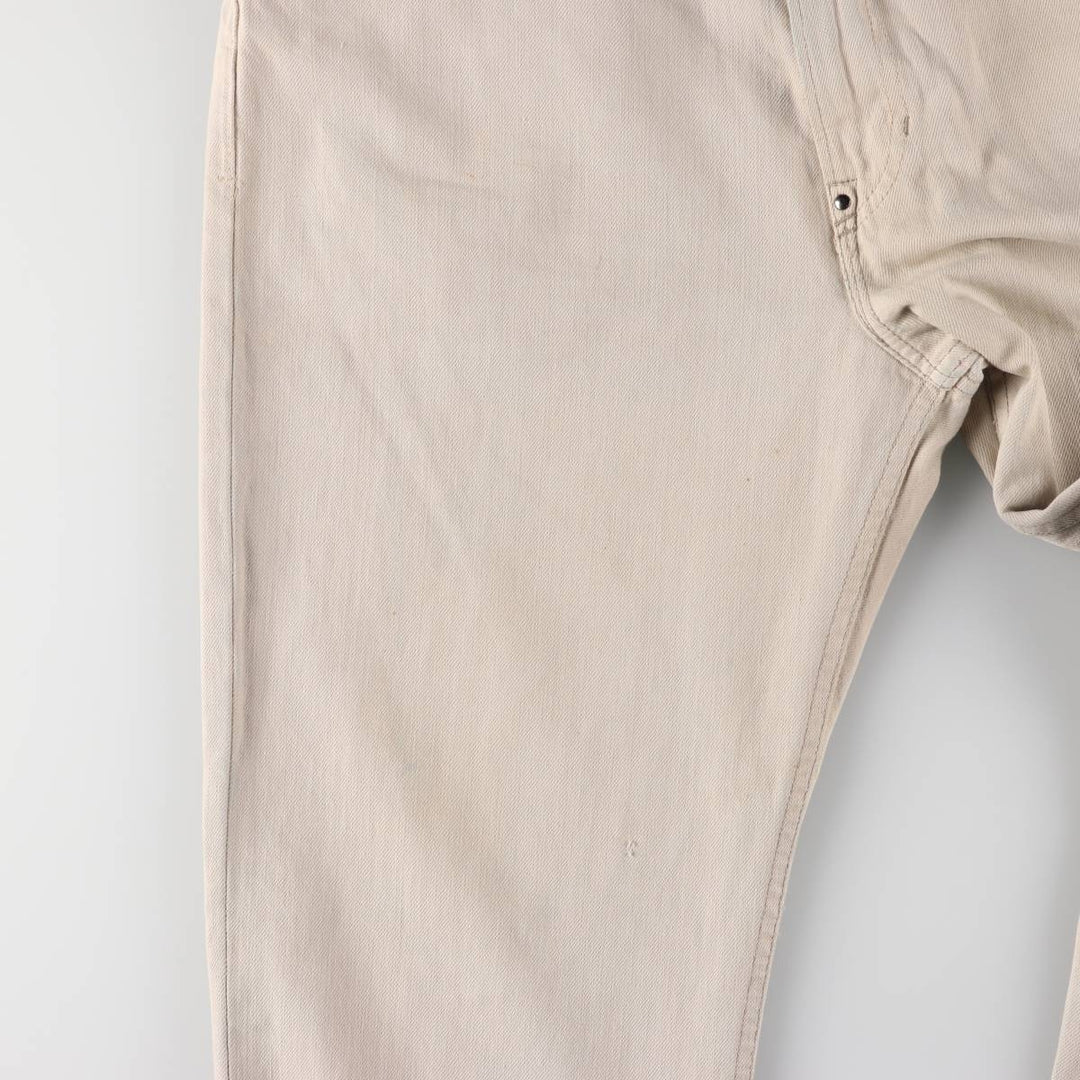 Ralph Lauren POLO RALPH LAUREN straight denim pants for men, W36 equivalent cotton Beige type Vintage Second Hand