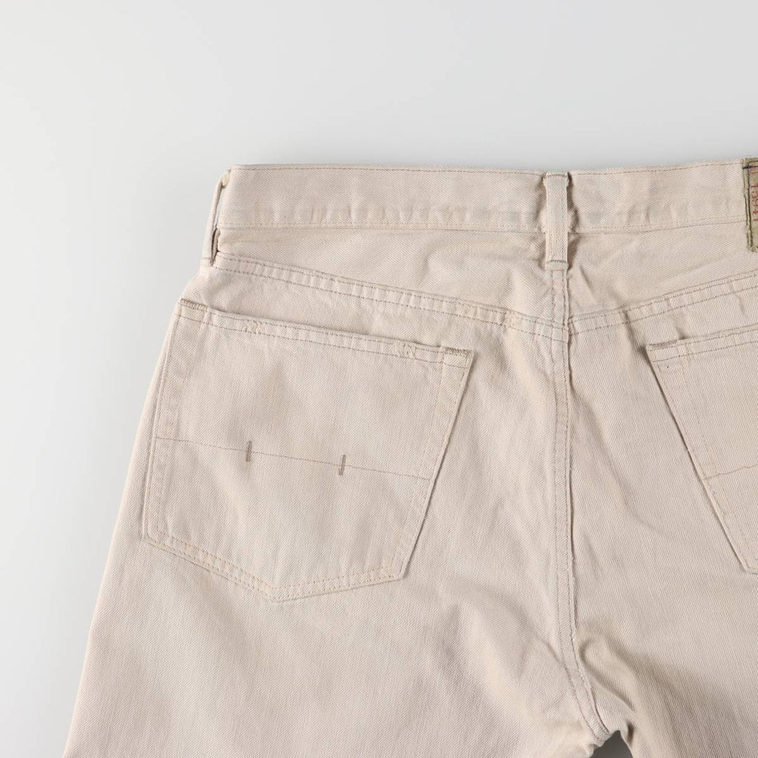 Ralph Lauren POLO RALPH LAUREN straight denim pants for men, W36 equivalent cotton Beige type Vintage Second Hand