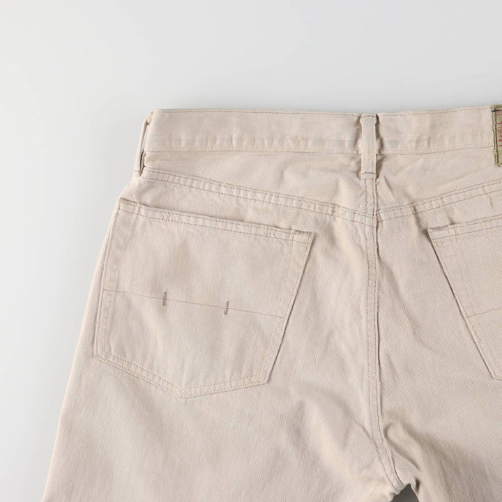 Ralph Lauren POLO RALPH LAUREN straight denim pants for men, W36 equivalent cotton Beige type Vintage Second Hand