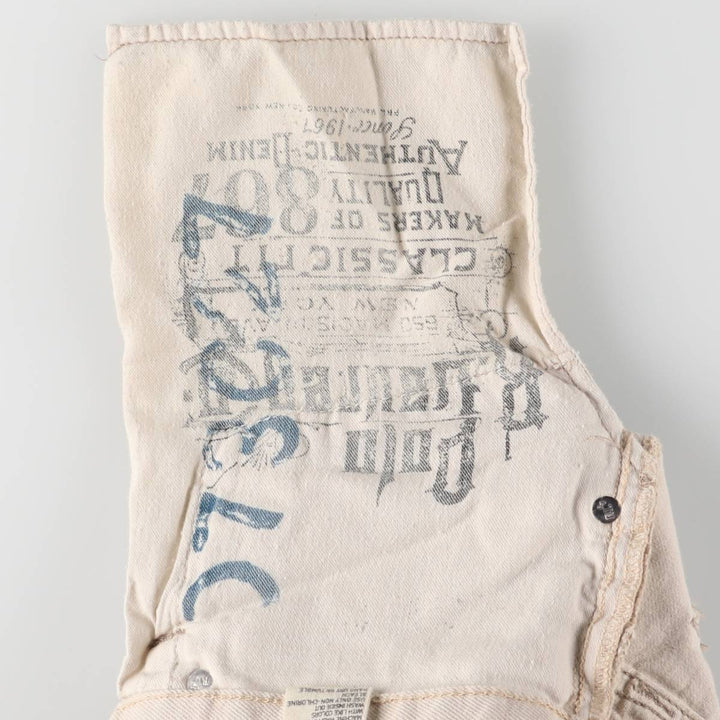 Ralph Lauren POLO RALPH LAUREN straight denim pants for men, W36 equivalent cotton Beige type Vintage Second Hand
