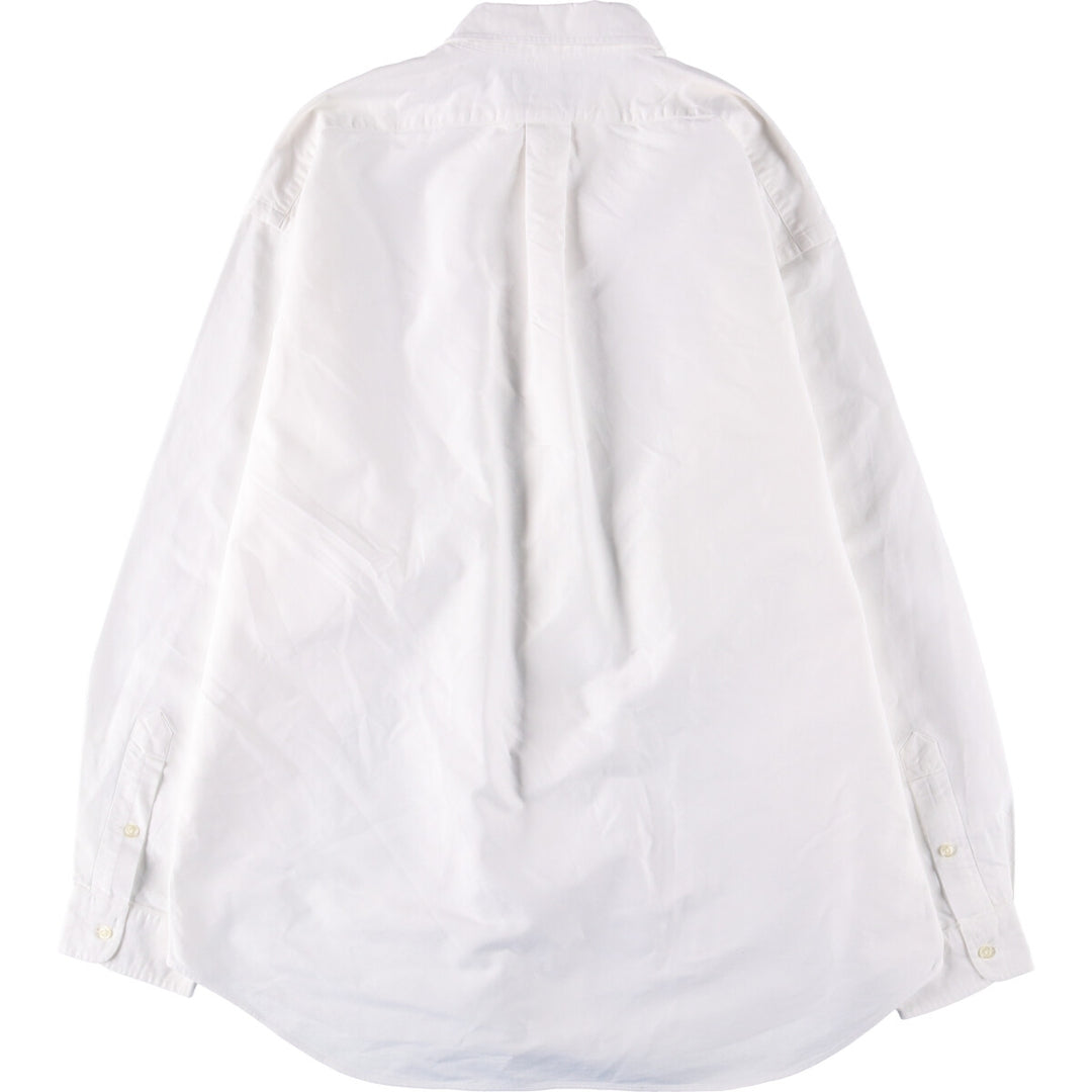Ralph Lauren BIG SHIRT Long sleeve button down shirt Men's XL size cotton white type Vintage Second Hand