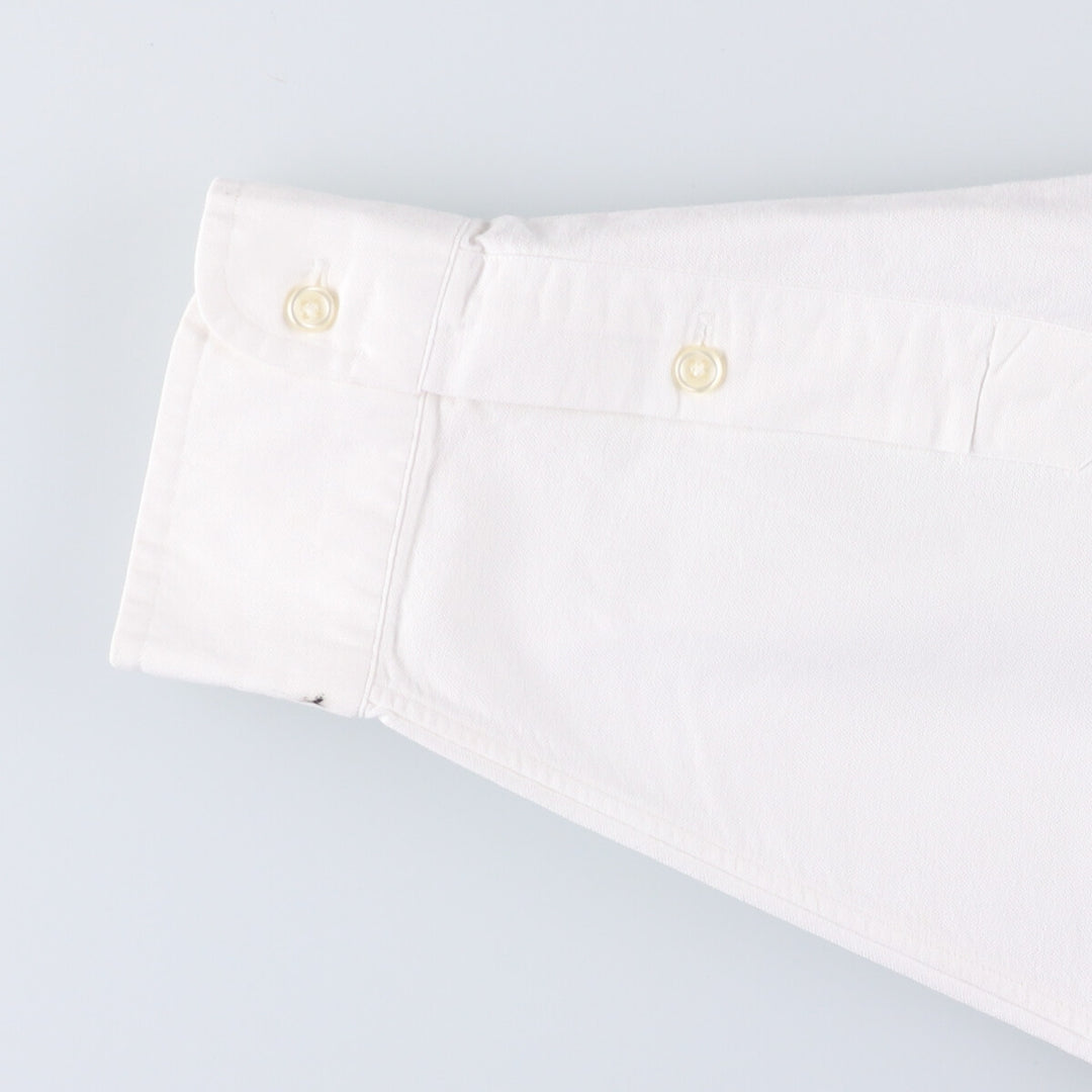 Ralph Lauren BIG SHIRT Long sleeve button down shirt Men's XL size cotton white type Vintage Second Hand