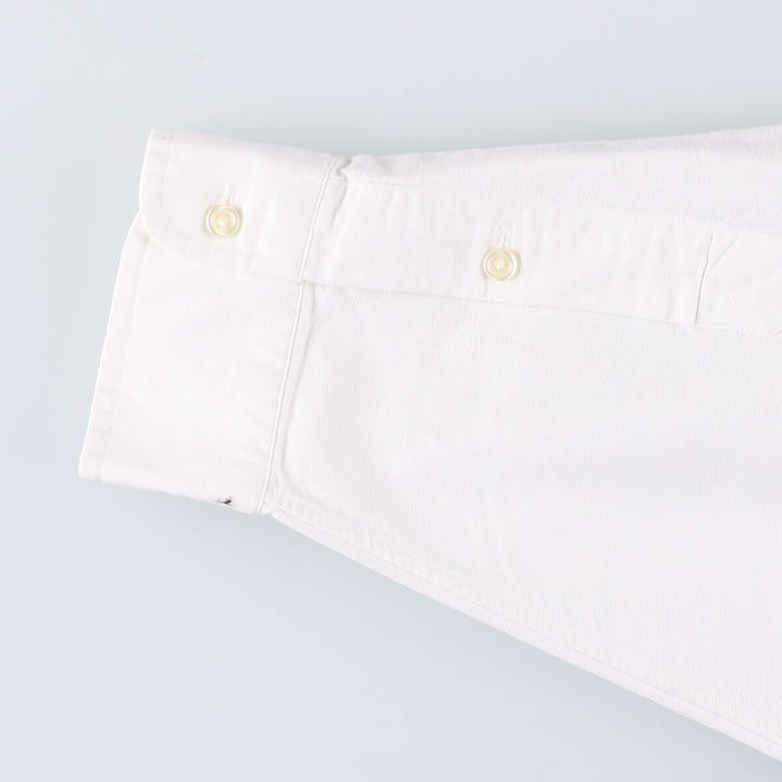 Ralph Lauren BIG SHIRT Long sleeve button down shirt Men's XL size cotton white type Vintage Second Hand