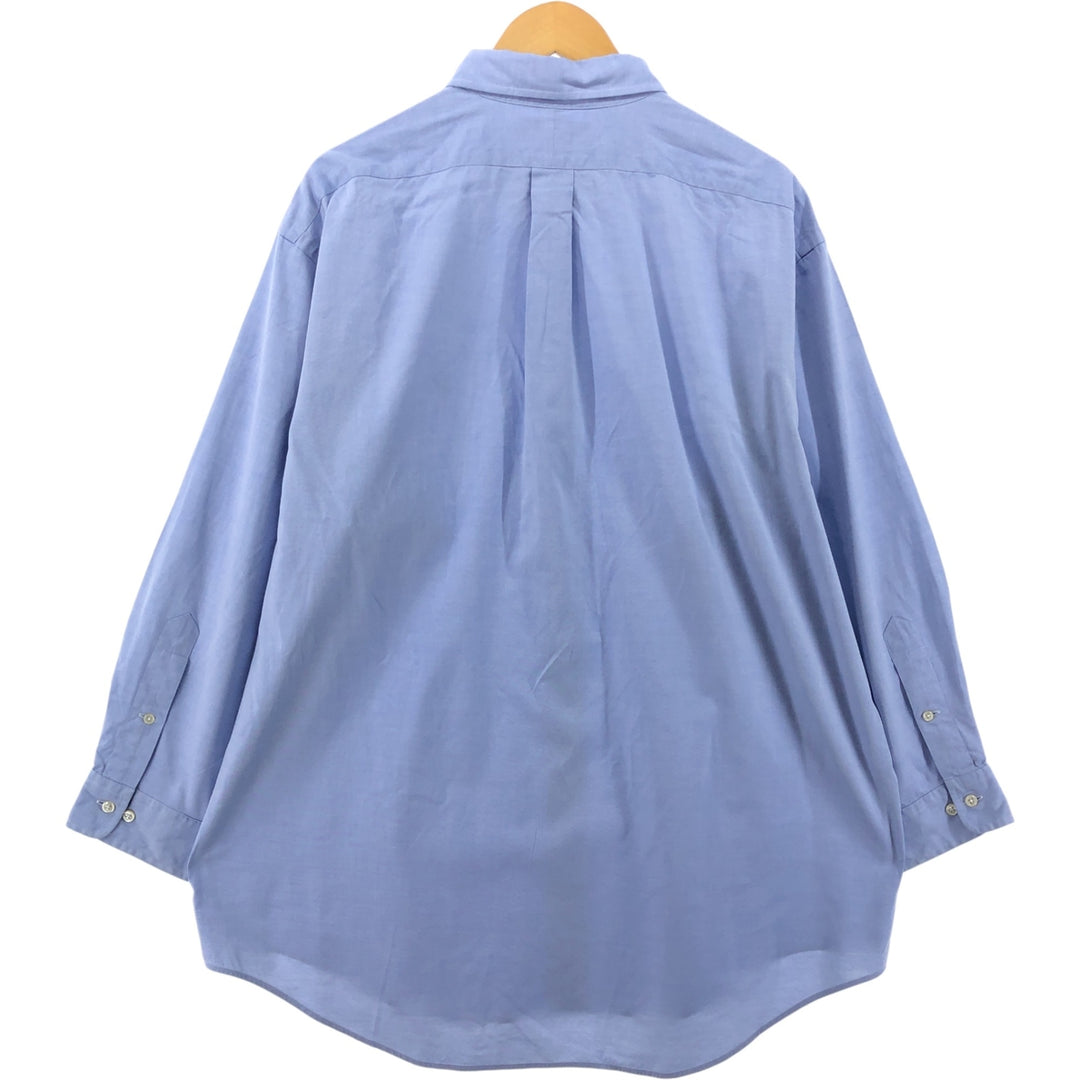 Ralph Lauren YARMOUTH long sleeve button down shirt, men's XL size cotton Blue type light blue Vintage Second Hand