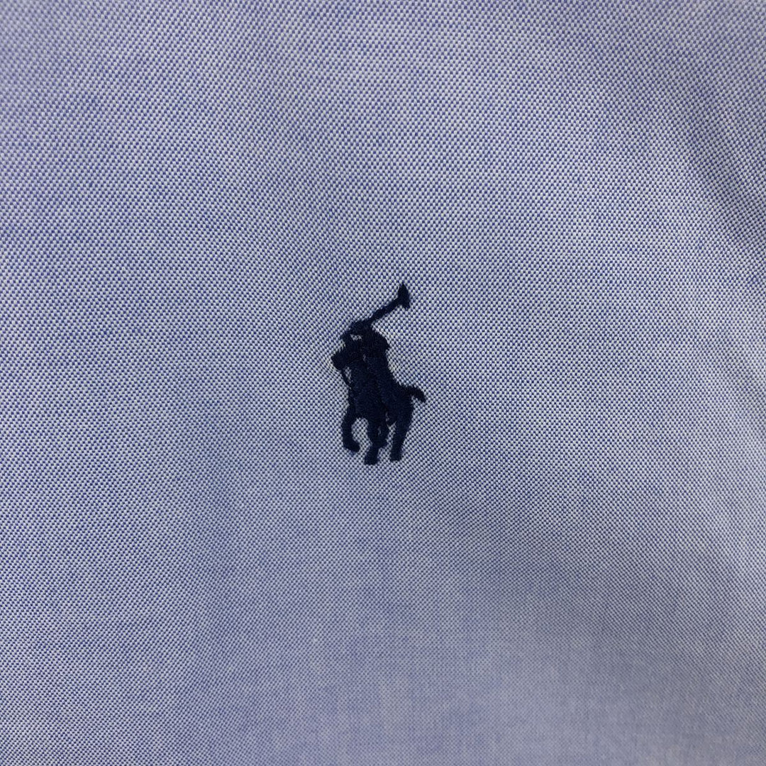 Ralph Lauren YARMOUTH long sleeve button down shirt, men's XL size cotton Blue type light blue Vintage Second Hand