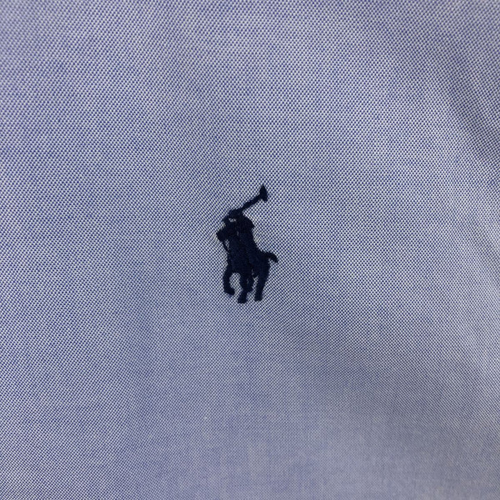 Ralph Lauren YARMOUTH long sleeve button down shirt, men's XL size cotton Blue type light blue Vintage Second Hand
