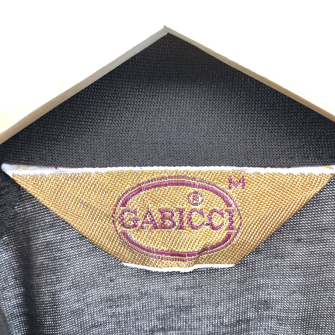 GABICCI Short Sleeve Polyester Box Shirt, Men's M Size polyester brown type Vintage Second Hand