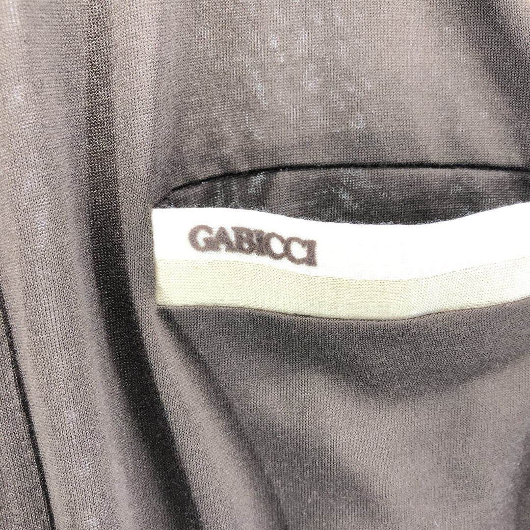 GABICCI Short Sleeve Polyester Box Shirt, Men's M Size polyester brown type Vintage Second Hand